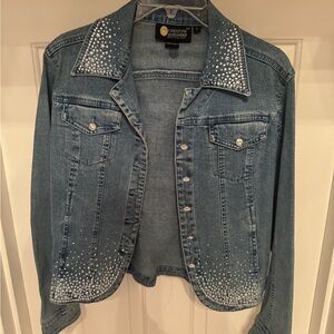 Christine Alexander Blue Denim Jacket with Silver Accents